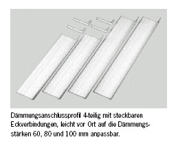 Dämmungsanschlußprofil Kellerfenster